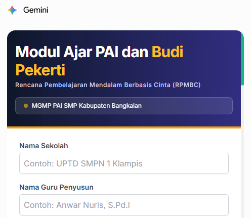 MGMP PAI - GENERATOR MODUL AJAR PAI